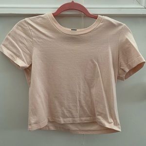 light pink crop top